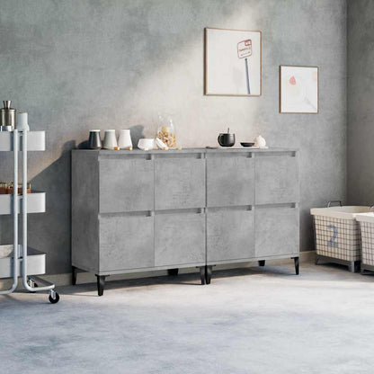 vidaXL Sideboards 2 pcs Concrete Grey 60x35x70 cm Engineered Wood