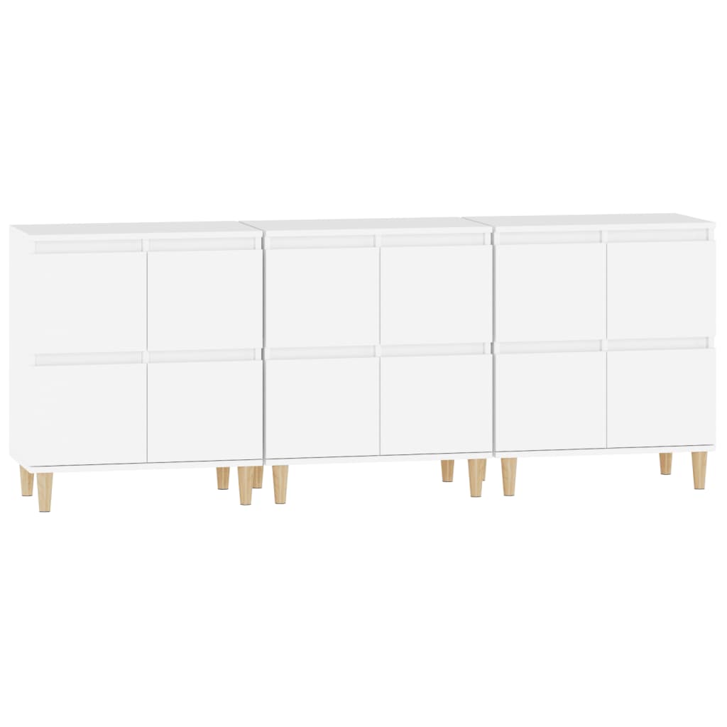 vidaXL Sideboards 3 pcs White 60x35x70 cm Engineered Wood