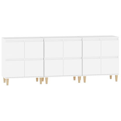 vidaXL Sideboards 3 pcs White 60x35x70 cm Engineered Wood
