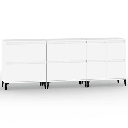 vidaXL Sideboards 3 pcs White 60x35x70 cm Engineered Wood