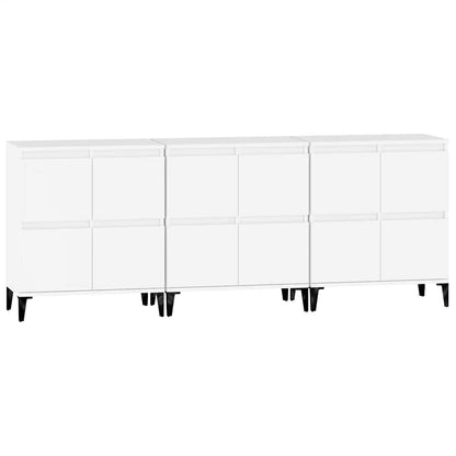 vidaXL Sideboards 3 pcs White 60x35x70 cm Engineered Wood