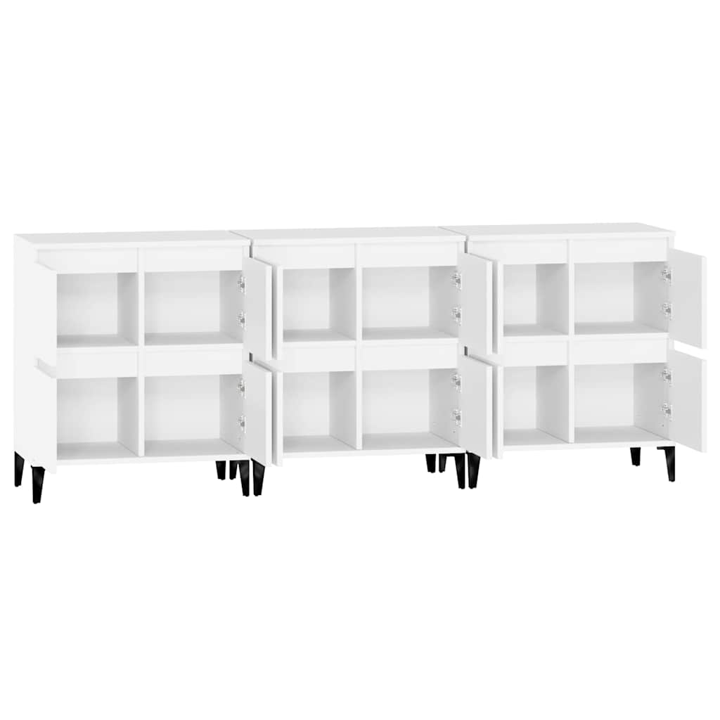 vidaXL Sideboards 3 pcs White 60x35x70 cm Engineered Wood