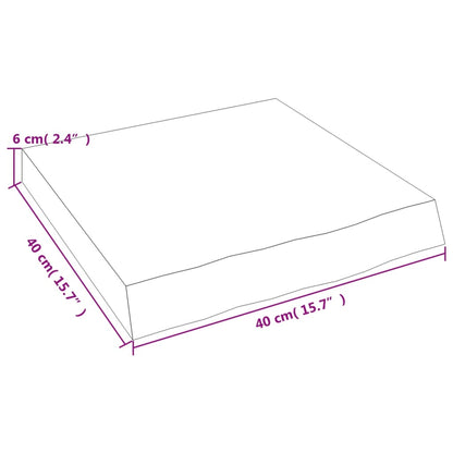 vidaXL Bathroom Countertop 40x40x(2-6) cm Untreated Solid Wood