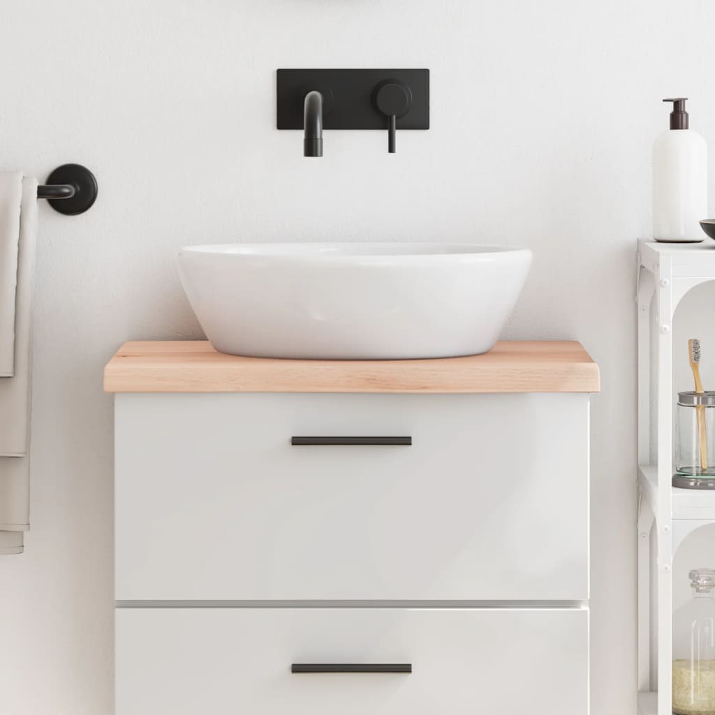 vidaXL Bathroom Countertop 60x40x(2-4) cm Untreated Solid Wood