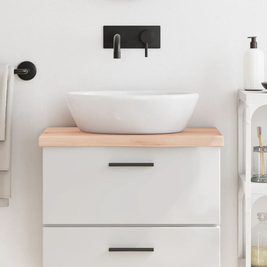 vidaXL Bathroom Countertop 60x40x(2-4) cm Untreated Solid Wood
