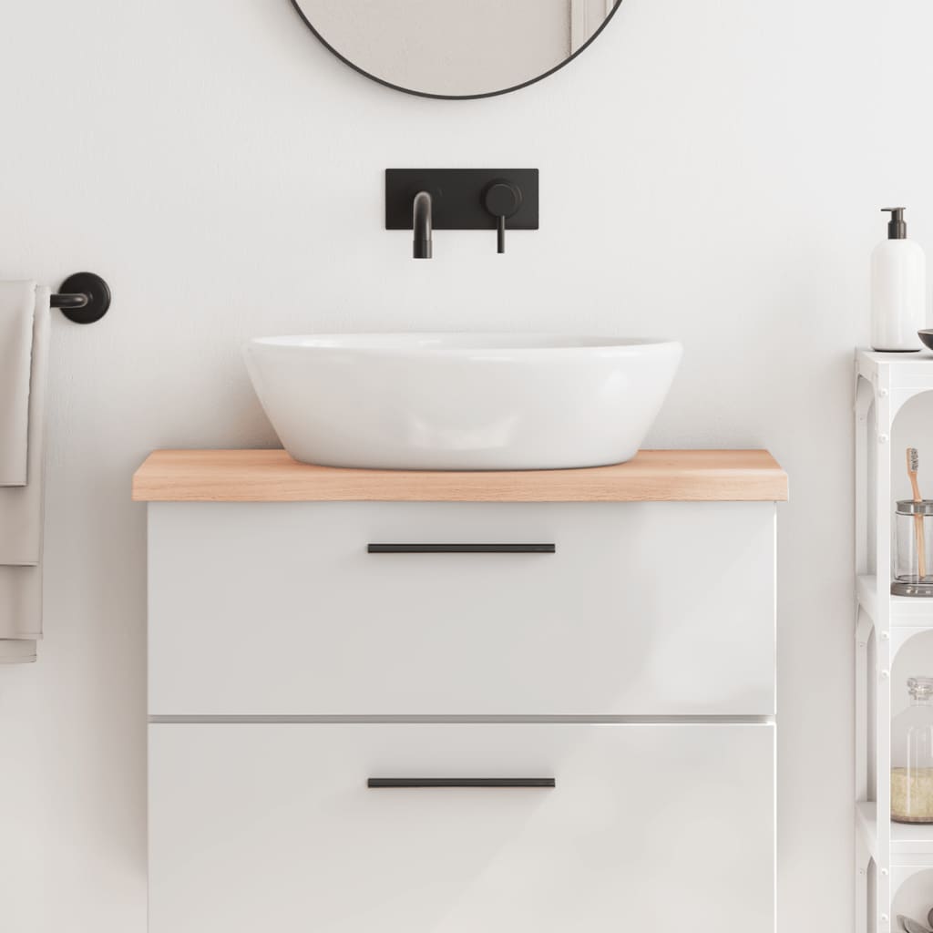 vidaXL Bathroom Countertop 80x30x(2-4) cm Untreated Solid Wood