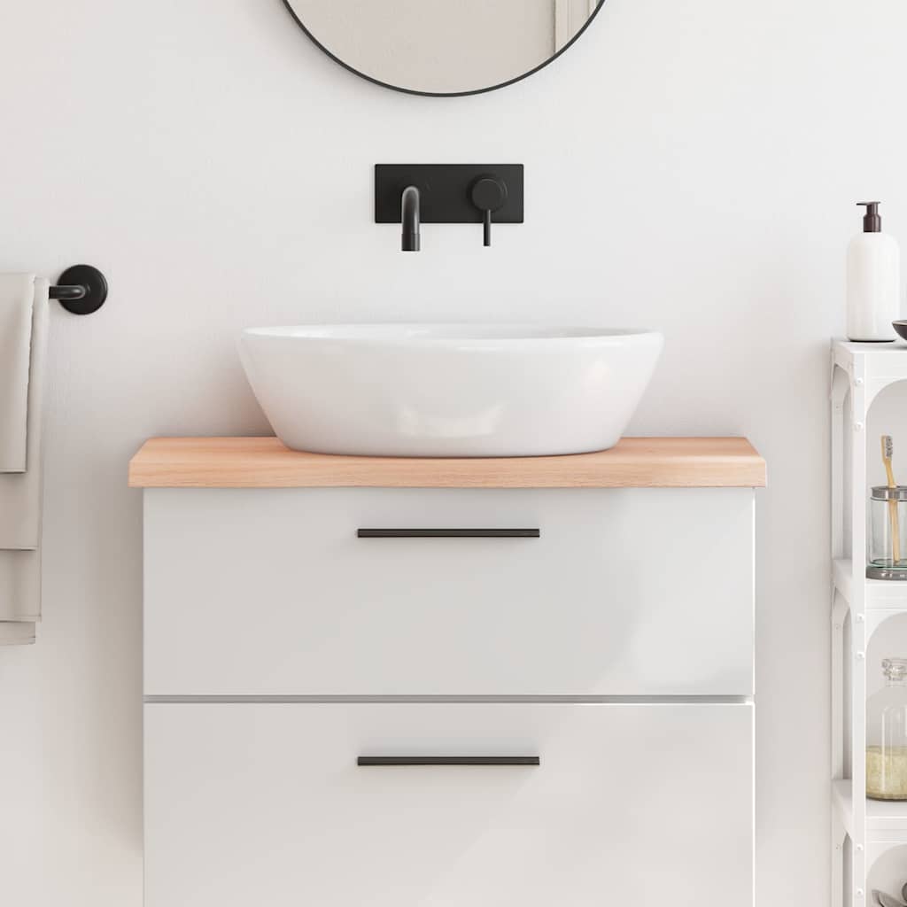 vidaXL Bathroom Countertop 80x40x(2-4) cm Untreated Solid Wood