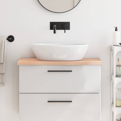 vidaXL Bathroom Countertop 80x40x(2-4) cm Untreated Solid Wood