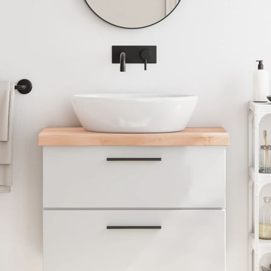 vidaXL Bathroom Countertop 80x40x(2-6) cm Untreated Solid Wood