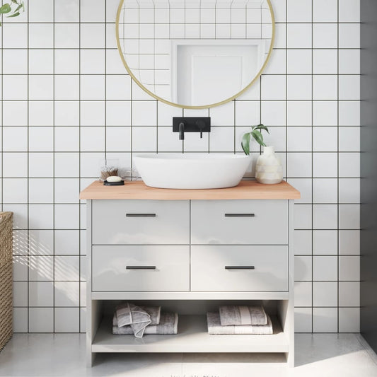 vidaXL Bathroom Countertop 100x40x(2-4) cm Untreated Solid Wood
