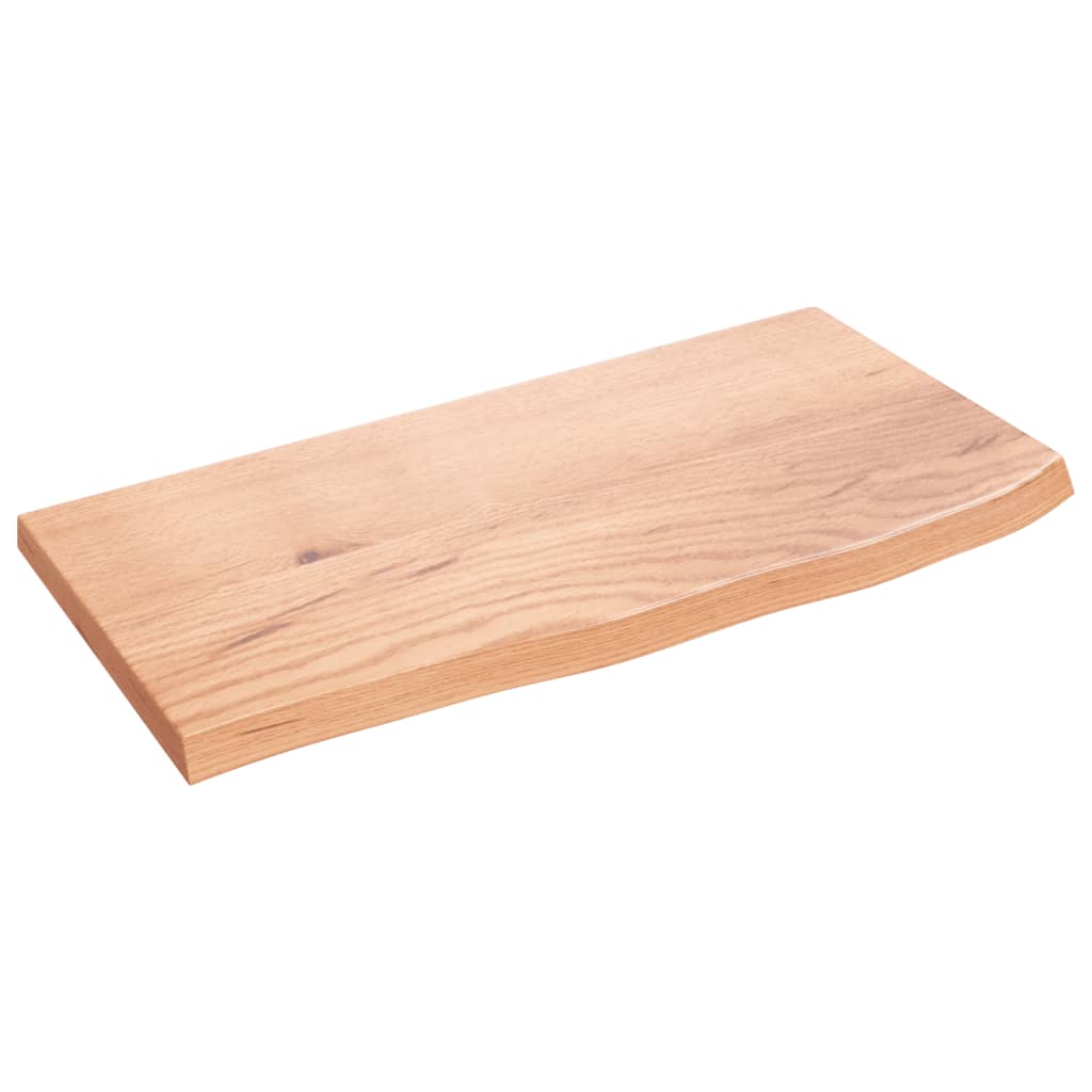 vidaXL Bathroom Countertop Light Brown 60x30x2 cm Treated Solid Wood