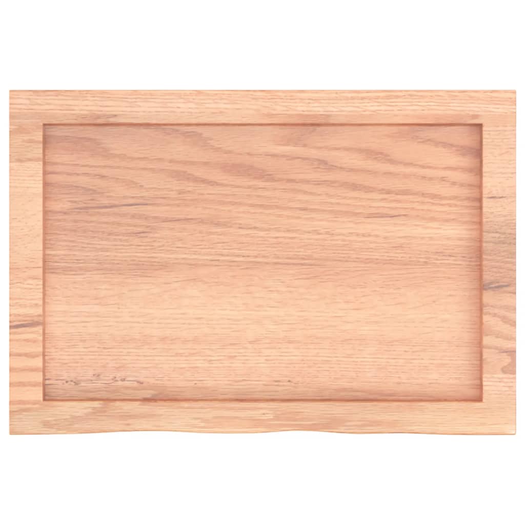 vidaXL Bathroom Countertop Light Brown 60x40x(2-4) cm Treated Solid Wood