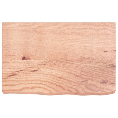 vidaXL Bathroom Countertop Light Brown 60x40x(2-6) cm Treated Solid Wood
