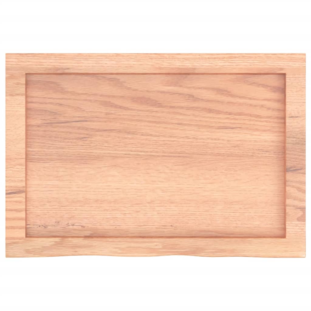 vidaXL Bathroom Countertop Light Brown 60x40x(2-6) cm Treated Solid Wood