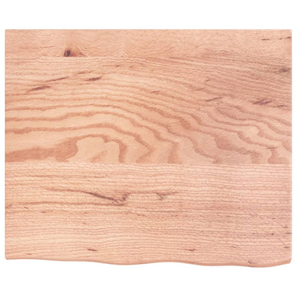 vidaXL Bathroom Countertop Light Brown 60x50x2 cm Treated Solid Wood