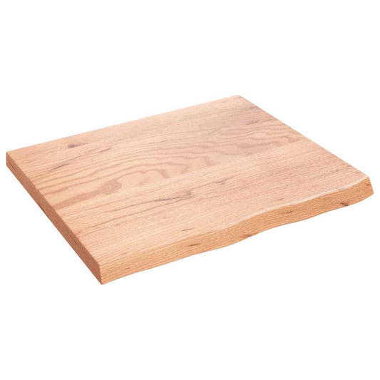vidaXL Bathroom Countertop Light Brown 60x50x(2-4) cm Treated Solid Wood