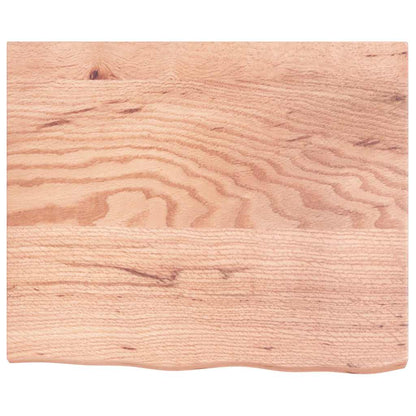 vidaXL Bathroom Countertop Light Brown 60x50x(2-4) cm Treated Solid Wood