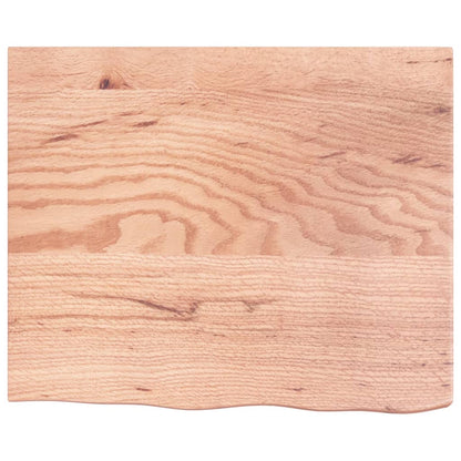 vidaXL Bathroom Countertop Light Brown 60x50x(2-6) cm Treated Solid Wood