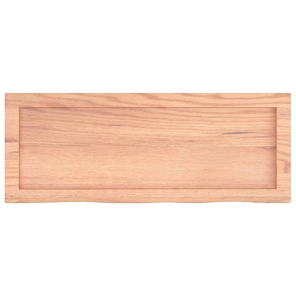 vidaXL Bathroom Countertop Light Brown 80x30x(2-6) cm Treated Solid Wood