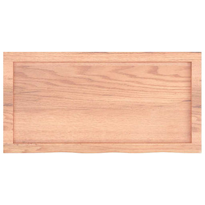 vidaXL Bathroom Countertop Light Brown 80x40x(2-4) cm Treated Solid Wood