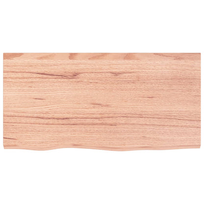 vidaXL Bathroom Countertop Light Brown 80x40x(2-6) cm Treated Solid Wood