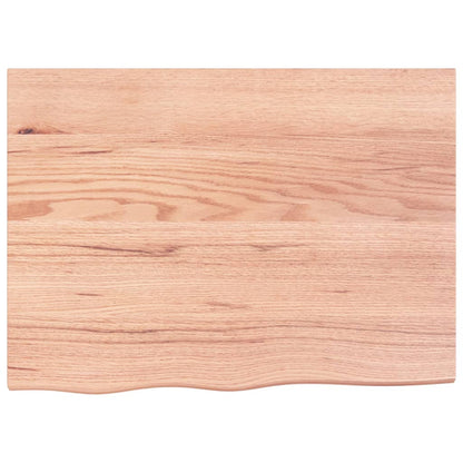 vidaXL Bathroom Countertop Light Brown 80x60x(2-6) cm Treated Solid Wood