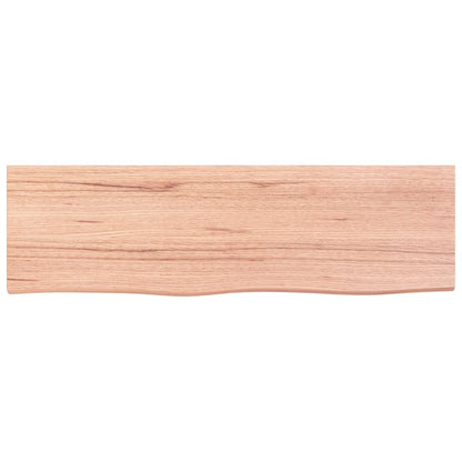 vidaXL Bathroom Countertop Light Brown 100x30x2 cm Treated Solid Wood