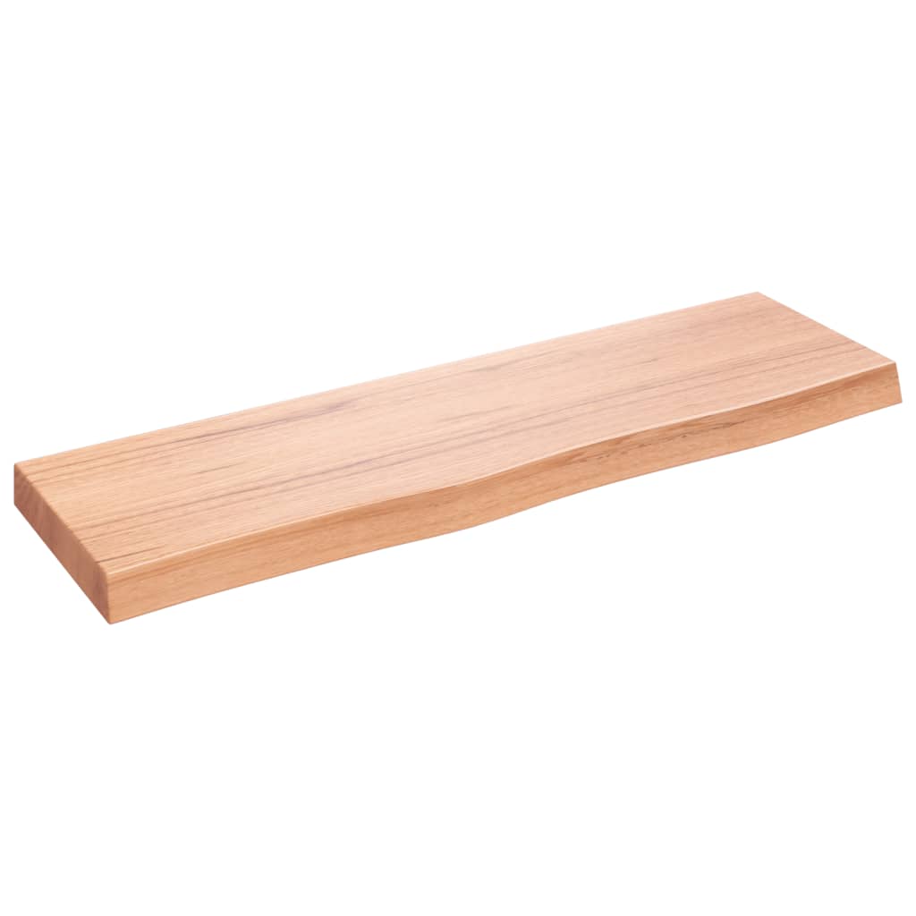 vidaXL Bathroom Countertop Light Brown 100x30x(2-6)cm Treated Solid Wood