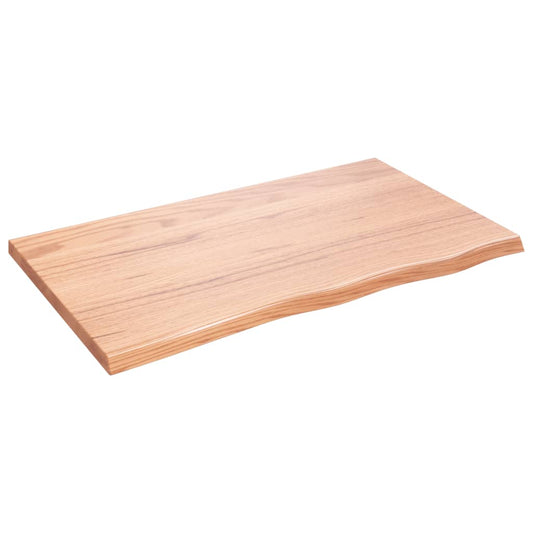 vidaXL Bathroom Countertop Light Brown 100x60x(2-4)cm Treated Solid Wood