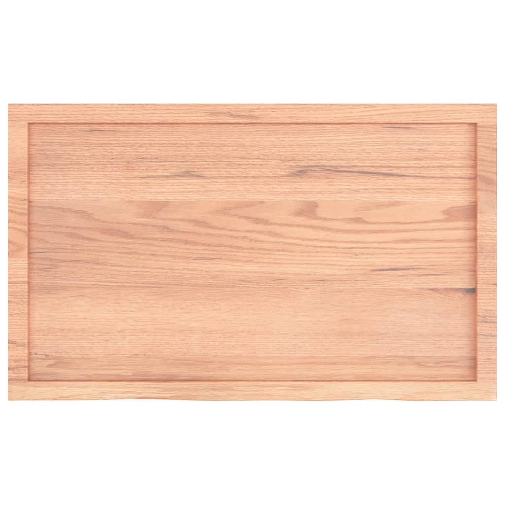 vidaXL Bathroom Countertop Light Brown 100x60x(2-4)cm Treated Solid Wood