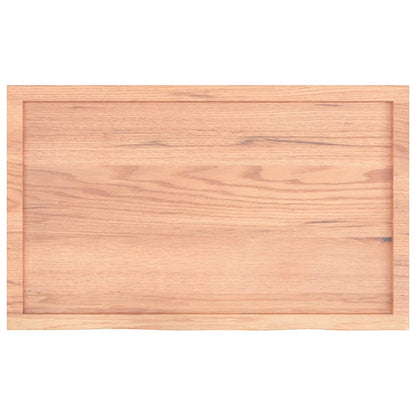 vidaXL Bathroom Countertop Light Brown 100x60x(2-4)cm Treated Solid Wood