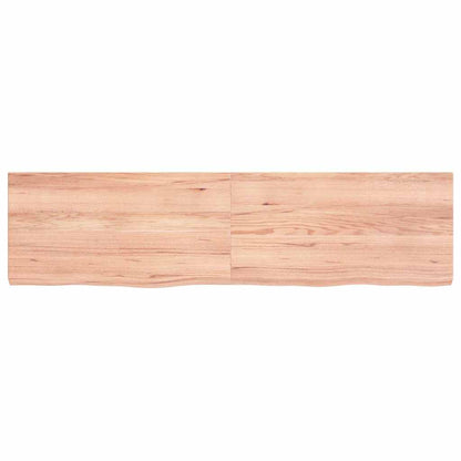vidaXL Bathroom Countertop Light Brown 120x30x(2-4)cm Treated Solid Wood