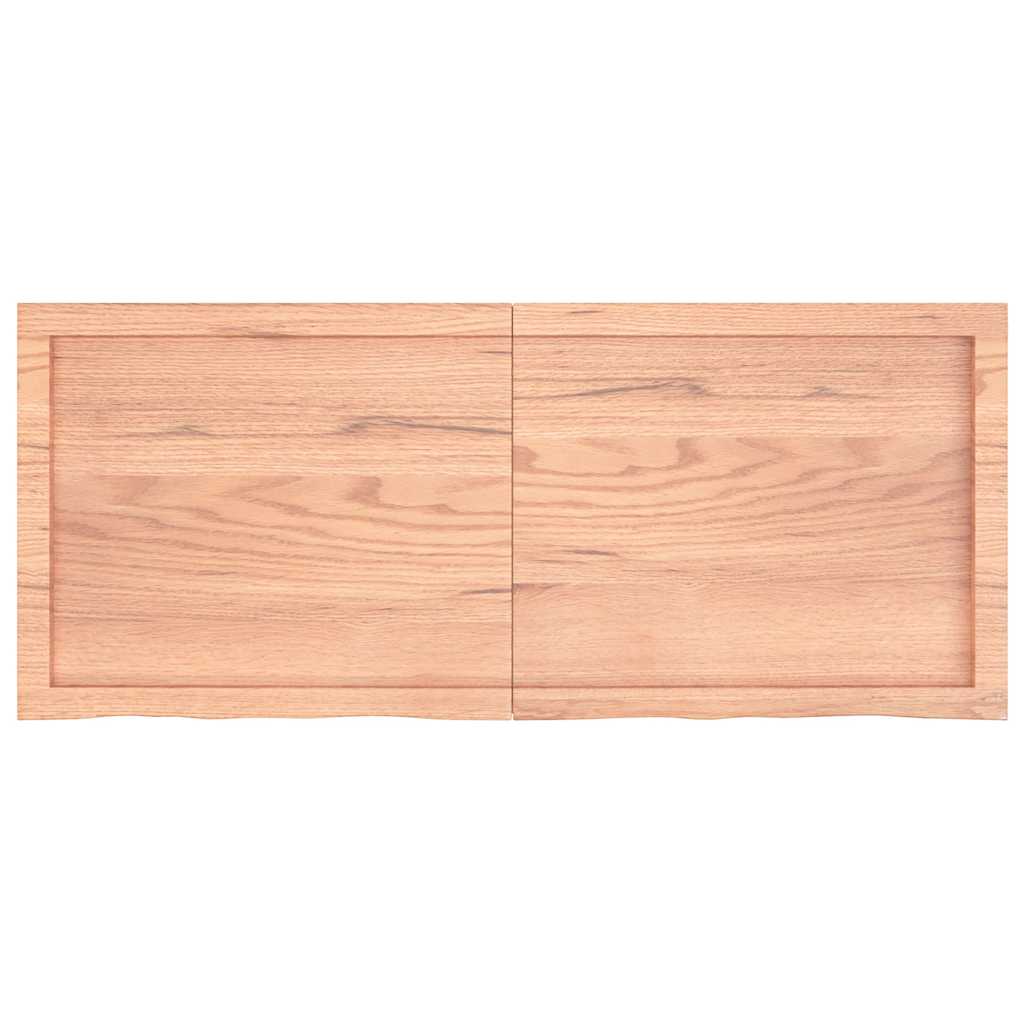 vidaXL Bathroom Countertop Light Brown 120x50x(2-6)cm Treated Solid Wood