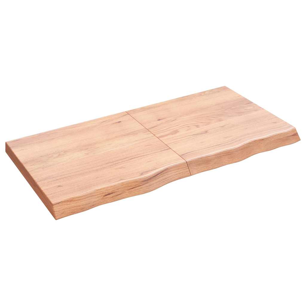 vidaXL Bathroom Countertop Light Brown 120x60x(2-6)cm Treated Solid Wood