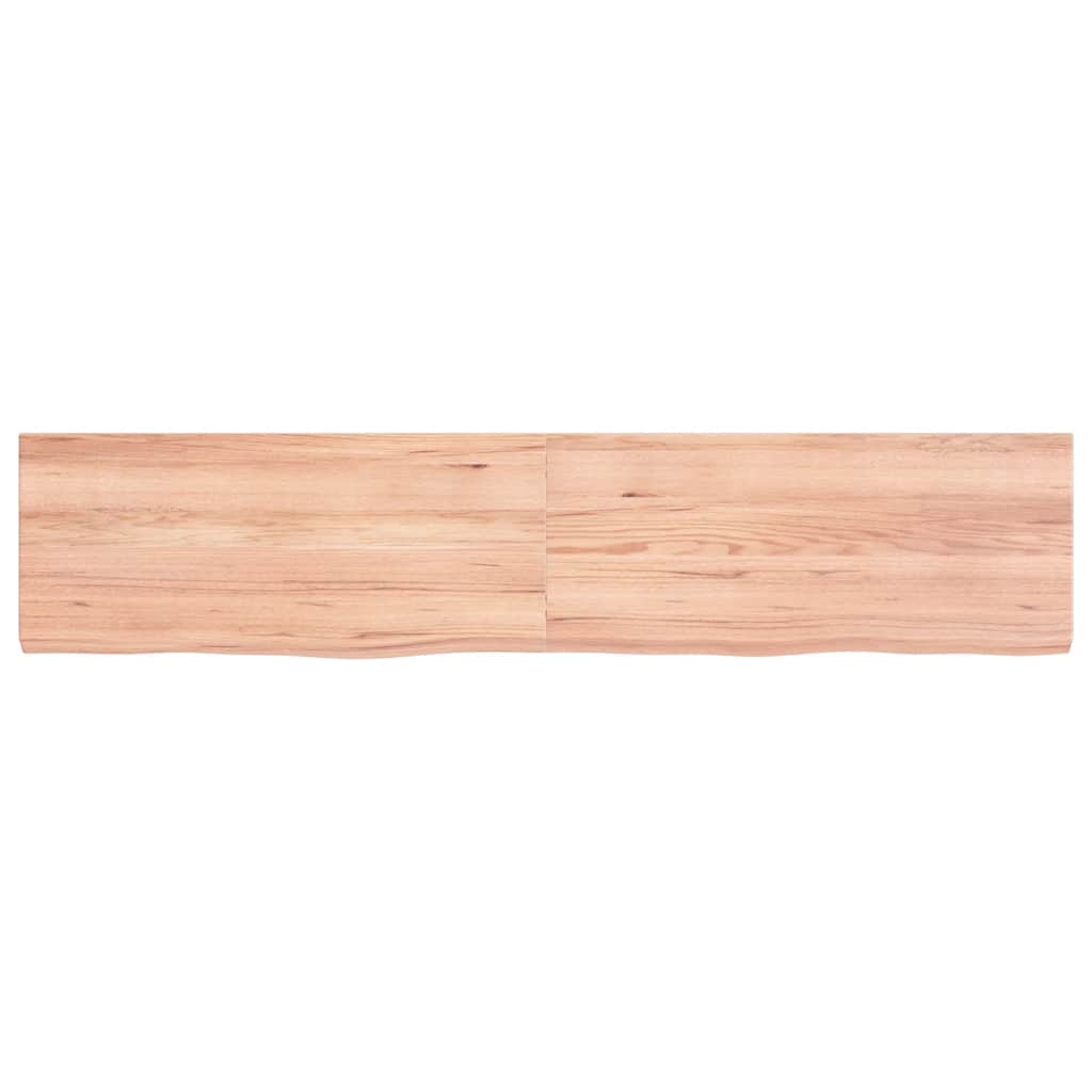 vidaXL Bathroom Countertop Light Brown 140x30x(2-4)cm Treated Solid Wood
