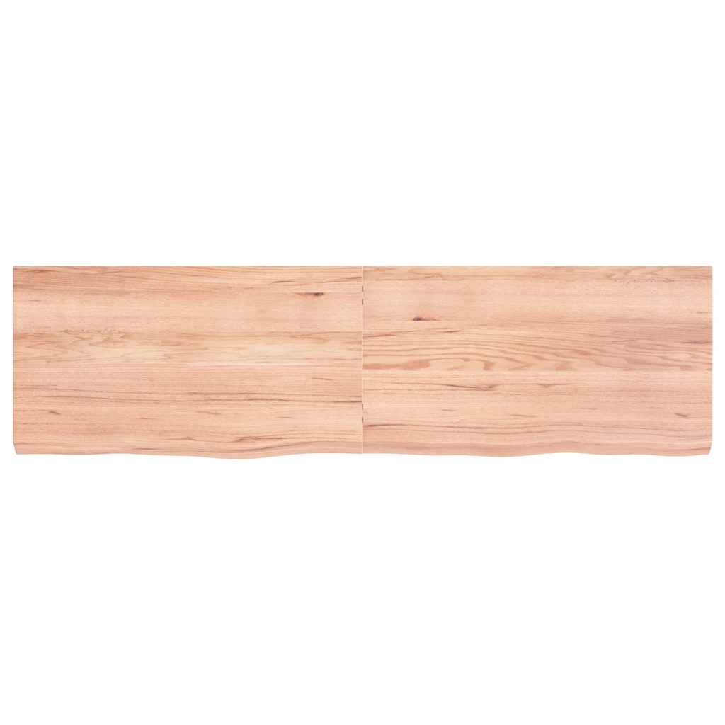 vidaXL Bathroom Countertop Light Brown 180x50x(2-6)cm Treated Solid Wood