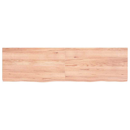 vidaXL Bathroom Countertop Light Brown 180x50x(2-6)cm Treated Solid Wood
