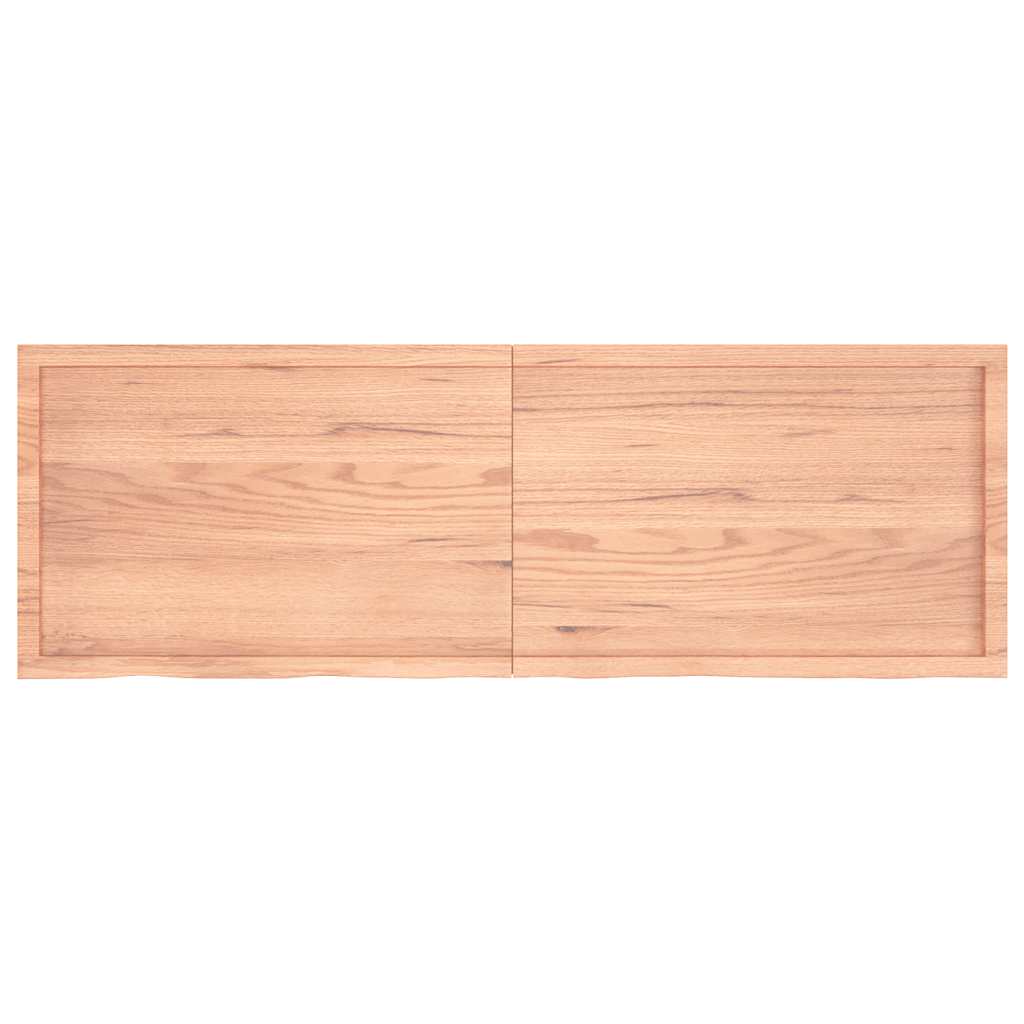 vidaXL Bathroom Countertop Light Brown 180x60x(2-4)cm Treated Solid Wood