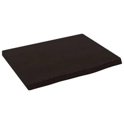 vidaXL Bathroom Countertop Dark Brown 40x30x2 cm Treated Solid Wood