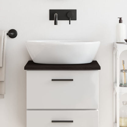 vidaXL Bathroom Countertop Dark Brown 40x30x2 cm Treated Solid Wood