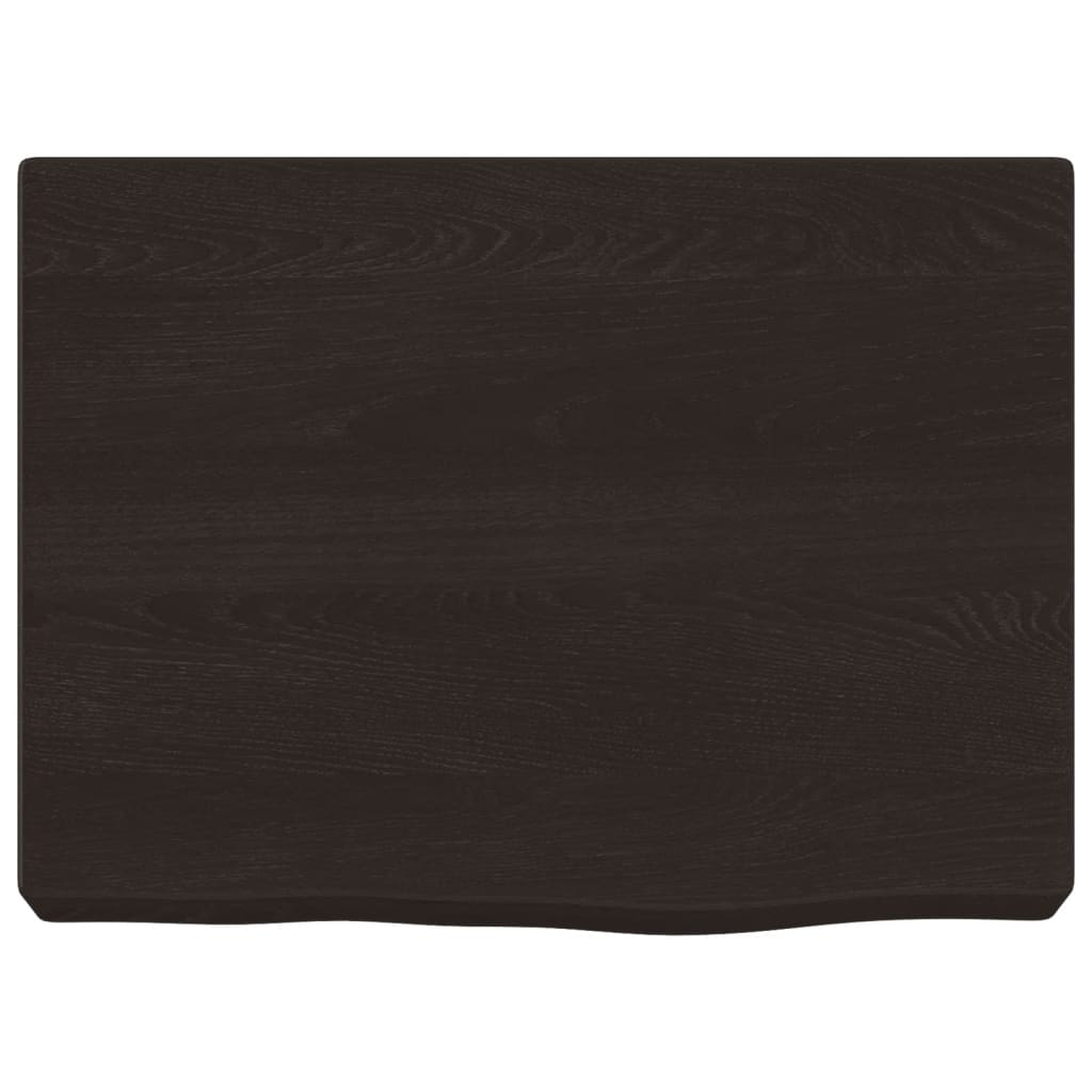 vidaXL Bathroom Countertop Dark Brown 40x30x(2-6) cm Treated Solid Wood