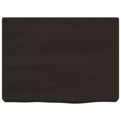 vidaXL Bathroom Countertop Dark Brown 40x30x(2-6) cm Treated Solid Wood