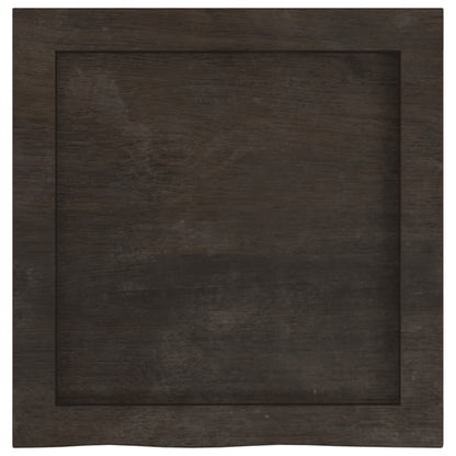 vidaXL Bathroom Countertop Dark Brown 40x40x(2-4) cm Treated Solid Wood