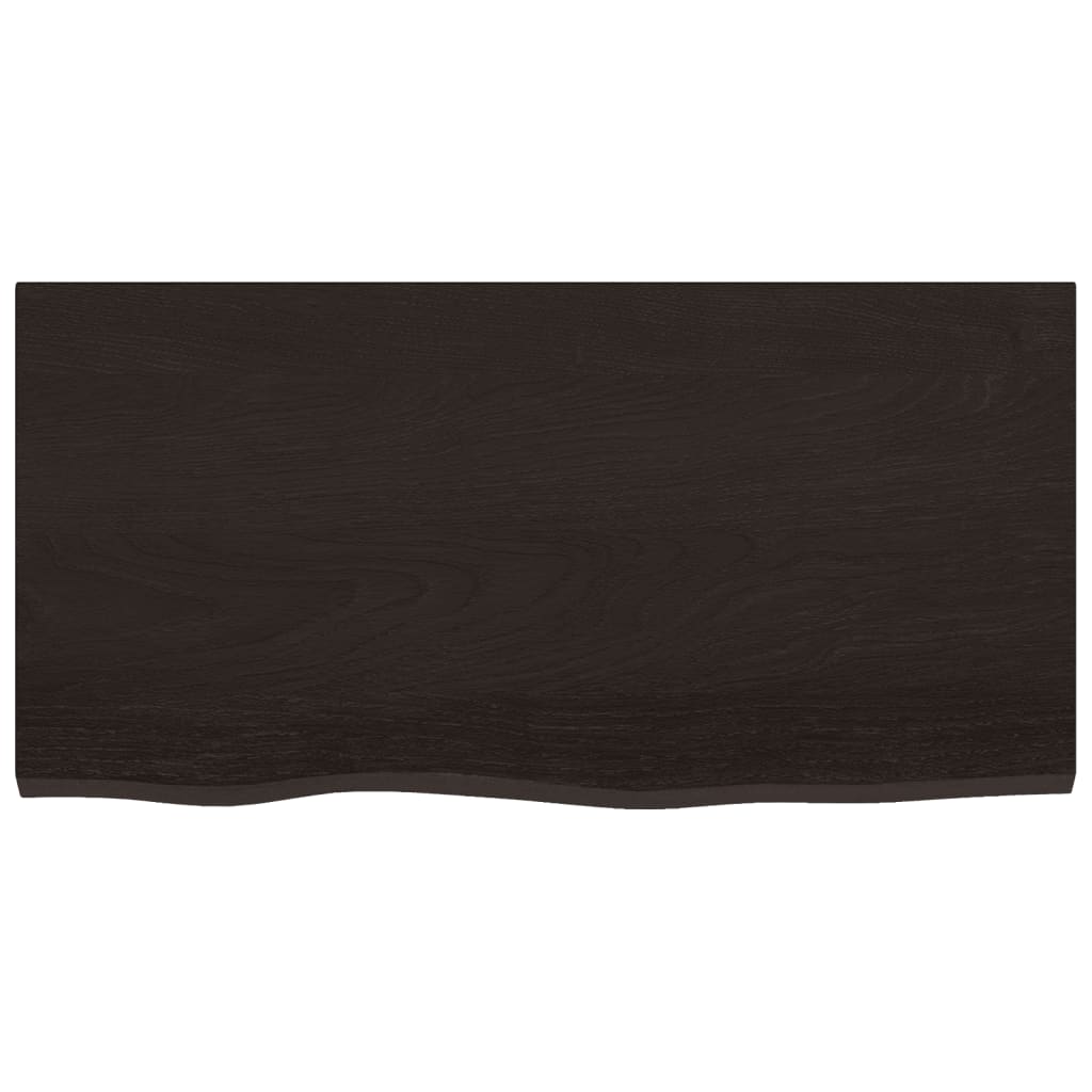 vidaXL Bathroom Countertop Dark Brown 80x40x2 cm Treated Solid Wood