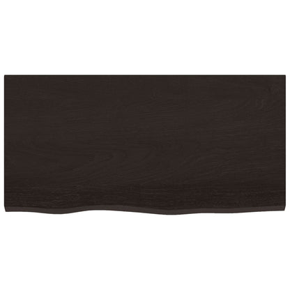 vidaXL Bathroom Countertop Dark Brown 80x40x2 cm Treated Solid Wood