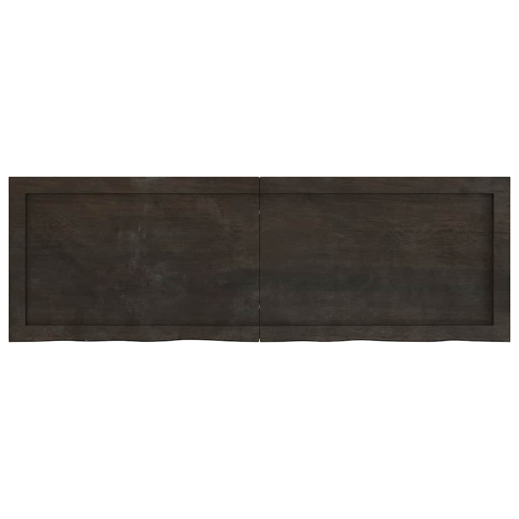 vidaXL Bathroom Countertop Dark Brown 120x40x(2-6) cm Treated Solid Wood