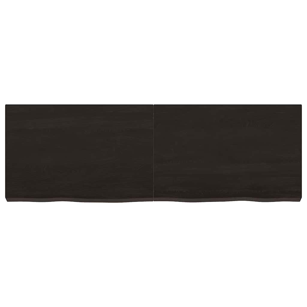 vidaXL Bathroom Countertop Dark Brown 120x40x(2-6) cm Treated Solid Wood