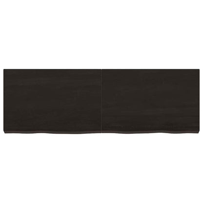 vidaXL Bathroom Countertop Dark Brown 120x40x(2-6) cm Treated Solid Wood