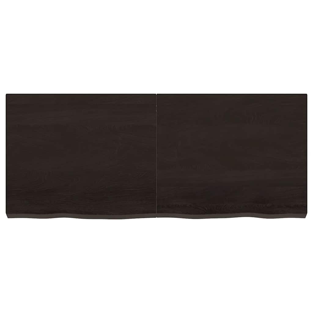 vidaXL Bathroom Countertop Dark Brown 120x50x(2-6) cm Treated Solid Wood