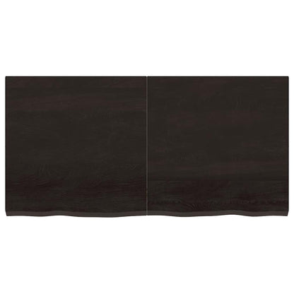 vidaXL Bathroom Countertop Dark Brown 120x60x(2-4) cm Treated Solid Wood